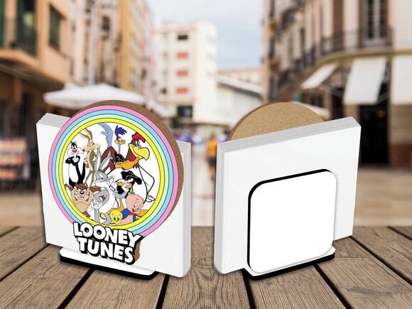 Kit Porta Guardanapo Centro de Mesa Looney Tunes