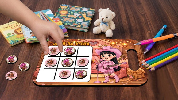 Lembrancinha Jogo da Velha e Lousa Ana Castela Boiadeira