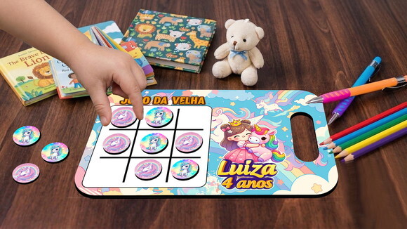 Lembrancinha Jogo da Velha e Lousa Uniconio