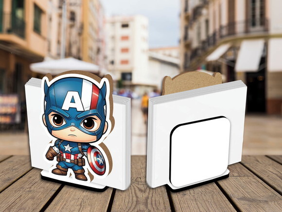 Porta Guardanapo Centro de Mesa Capitão América