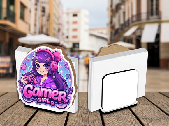 Porta Guardanapo Centro de Mesa Gamer Girl
