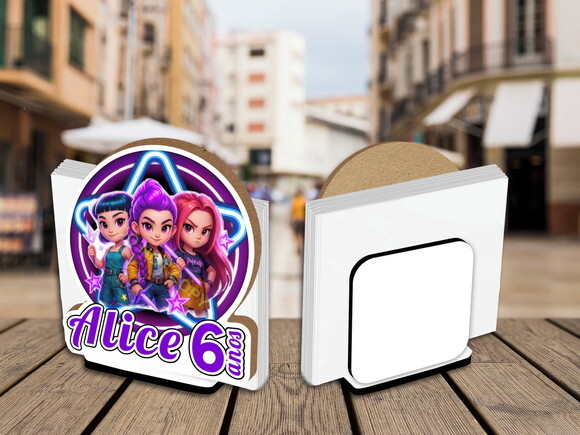 Porta Guardanapo Centro de Mesa Guerreiras Kpop