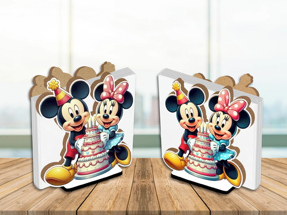 Porta Guardanapo Centro de Mesa Mickey e Minnie