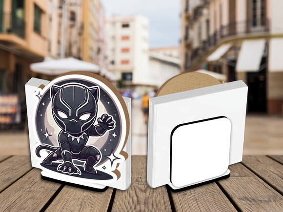 Porta Guardanapo Centro de Mesa Pantera Negra