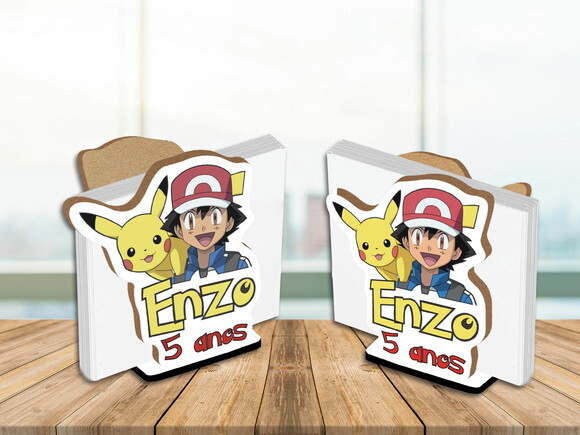 Porta Guardanapo Centro de Mesa Pokemon Personalizado