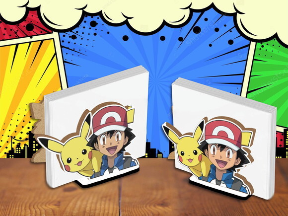 Porta Guardanapo Centro de Mesa Pokemon
