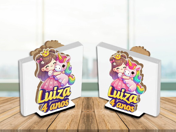 Porta Guardanapo Centro de Mesa Unicórnio Personalizado