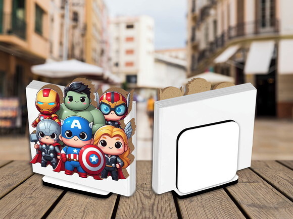 Porta Guardanapo Enfeite de Mesa Avengers Baby