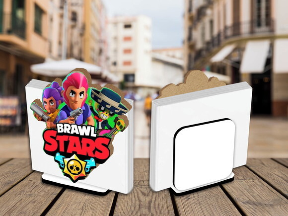 Porta Guardanapo Enfeite de Mesa Brawl Stars