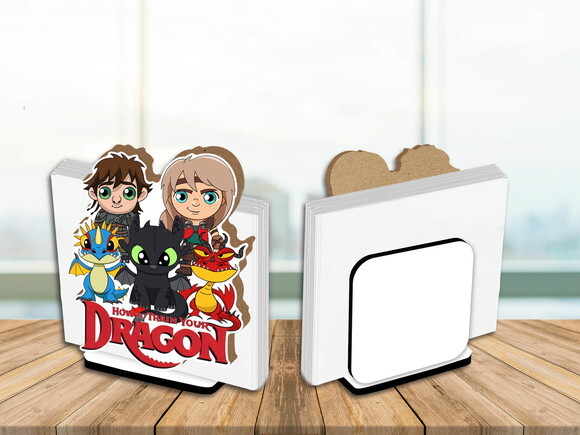 Porta Guardanapo Enfeite de Mesa Como Treinar Seu Dragão