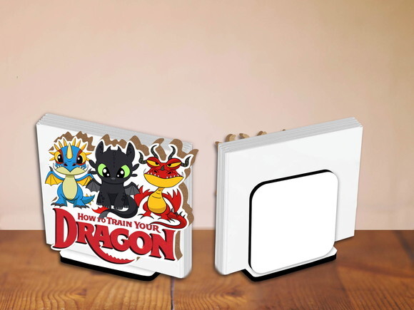 Porta Guardanapo Enfeite de Mesa Como Treinar Seu Dragão