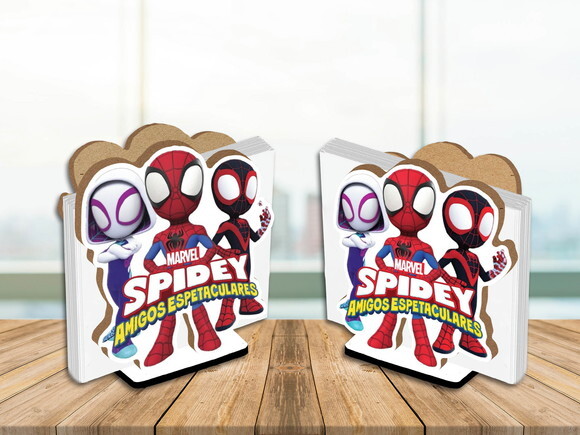 Porta Guardanapo Enfeite de Mesa Spidey e Seus Amigos