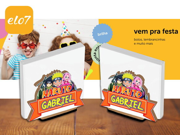 Porta Guardanapo Naruto Kit 10 Unidades