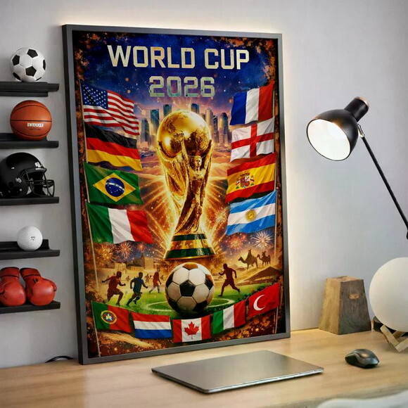 Quadro Copa do Mundo 2026 A3