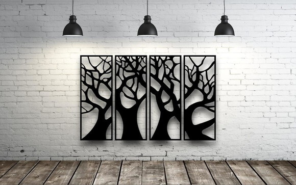 Quadro Escultura Parede Arvore