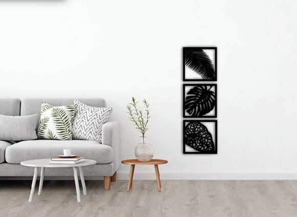Quadro Escultura Parede Folhas