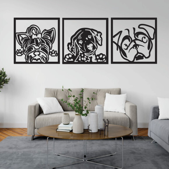 Quadro Trio de Cachorros