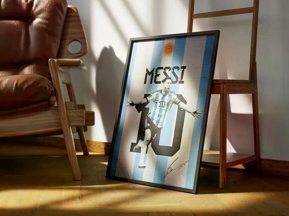 Quadros Futebol Ronaldo Messi Neymar Mbappé Haaland Yamal