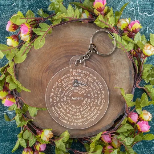 Chaveiro e Lembrancinha Oração Pai Nosso