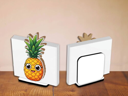 05 Porta Guardanapo Centro de Mesa Frutas Abacaxi