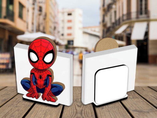 05 Porta Guardanapo Centro de Mesa Homem Aranha