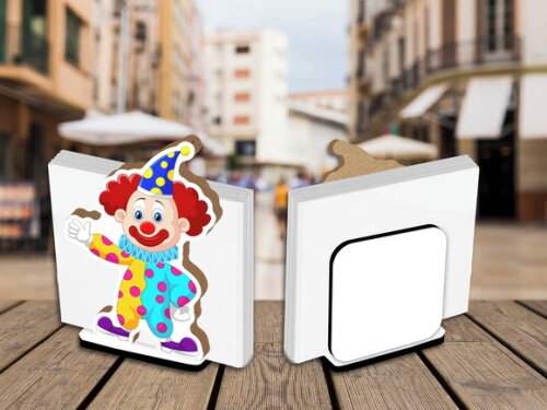 05 Porta Guardanapo Centro de Mesa Palhacinho