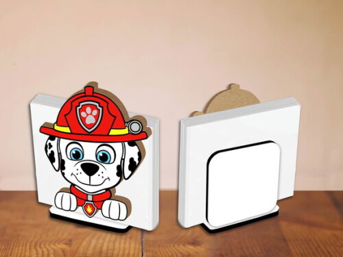 05 Porta Guardanapo Centro de Mesa Patrulha Canina Marshall