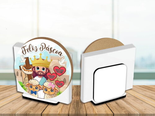 05 Porta Guardanapo Centro de Mesa Páscoa Menino Jesus