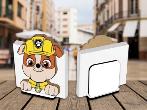 05 Porta Guardanapo Centro de Mesa Patrulha Canina Rubble