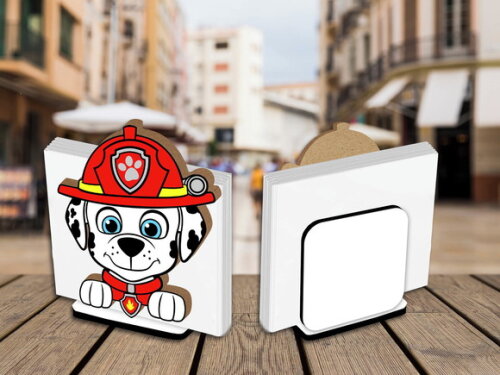 05 Porta Guardanapo Centro de Mesa Patrulha Canina Marshall