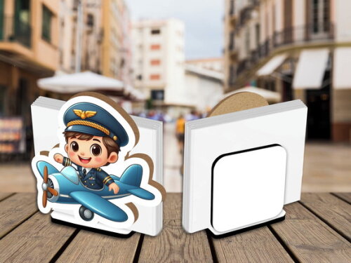 05 Porta Guardanapo Centro de Mesa Piloto Aviador