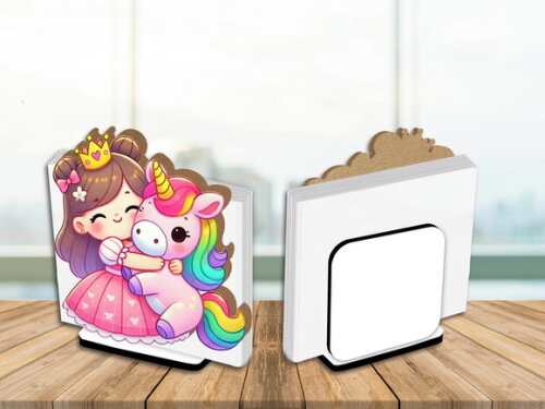 05 Porta Guardanapo Centro de Mesa Princesa Unicórnio