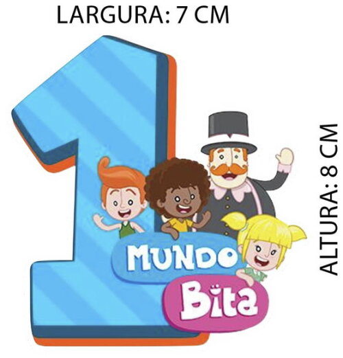 Adesivo Mundo Bita 1 Anokit 30 Unidades