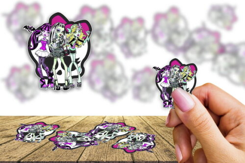 Adesivo Personalizado Monster High Kit com 30 Unidades