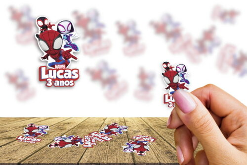 Adesivo Rótulos Spidey e Seus Amigos Kit 20 Unidades