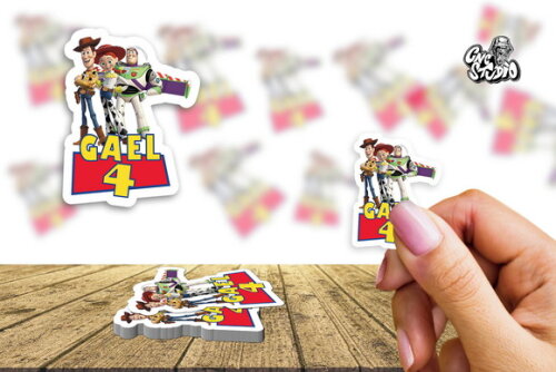 Adesivos Rótulos Personalizado Toy Story Kit 30 Unidades