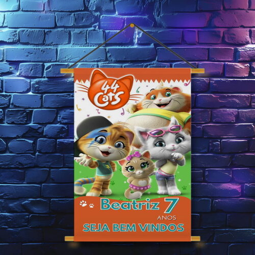 Banner Festa Infantil 44 Cats