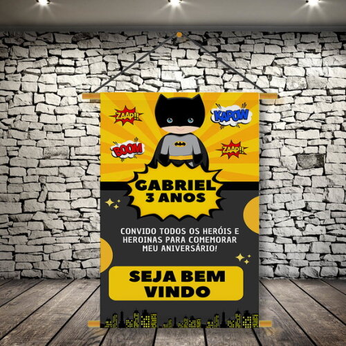 Banner Festa Infantil Batman