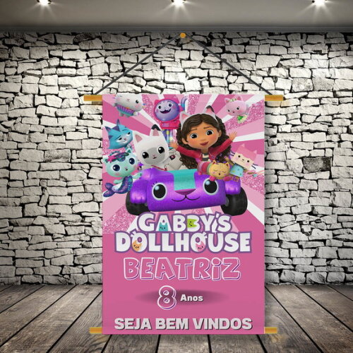 Banner Festa Infantil Casa Magica da Gabi