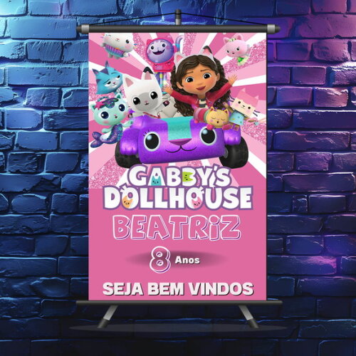 Banner Festa Infantil Casa Magica da Gabi