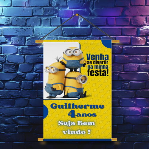 Banner Festa Infantil Minions