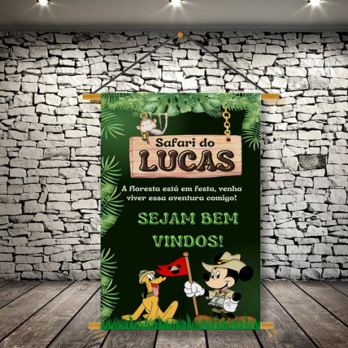 Banner Festa Infantil Mickey Safari