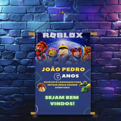Banner Festa Infantil Roblox