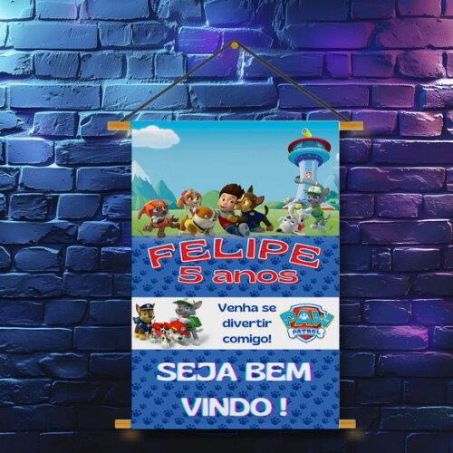Banner Festa Infantil Patrulha Canina