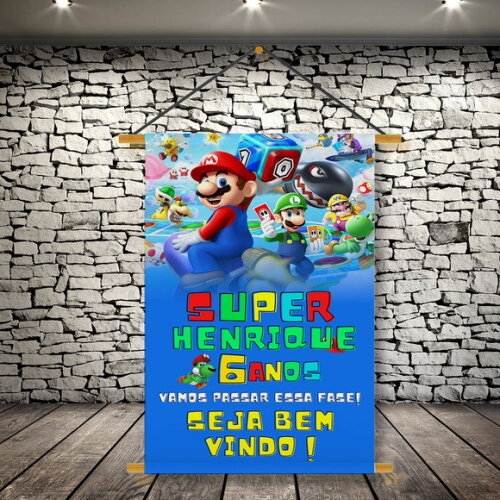 Banner Festa Infantil Super Mario Bros