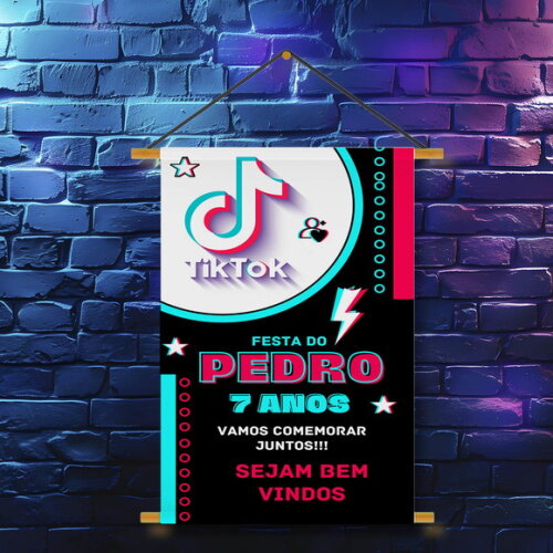 Banner Festa Infantil Tik Tok