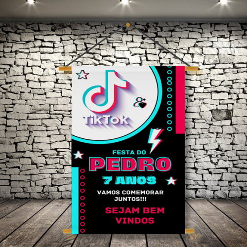 Banner Festa Infantil Tik Tok