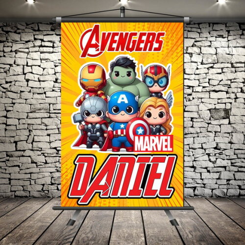 Banner Personalizado Avengers 50x80 cm