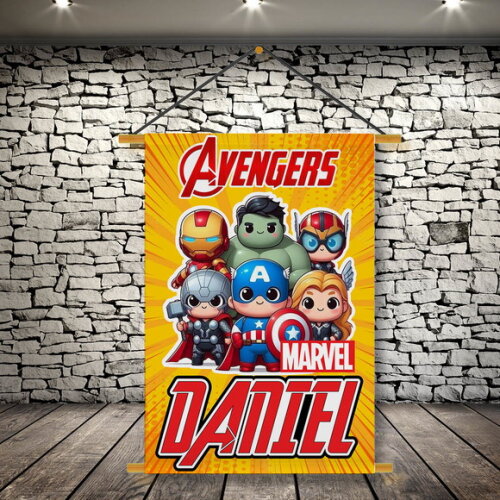 Banner Personalizado Avengers 50x80 cm