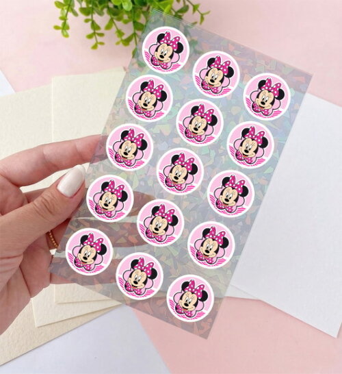 Cartela de Adesivos Minnie Kit 30 Unidades